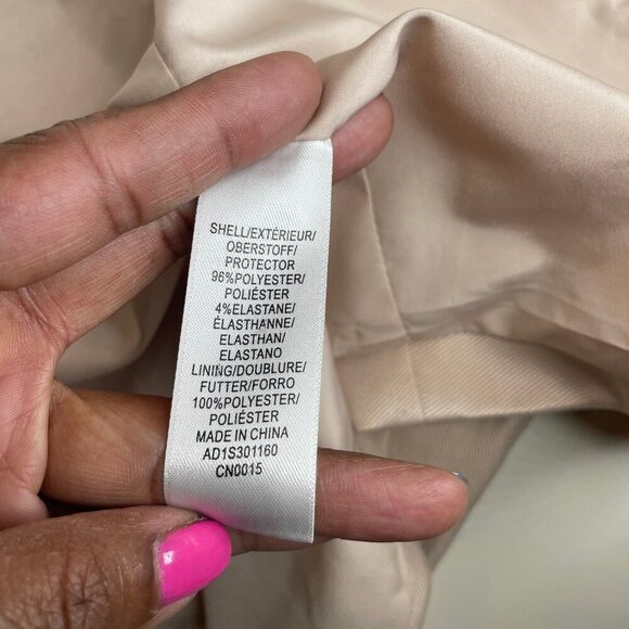 Adrianna Papell Champagne Blush Drape Front Blazer Small Office Classic Sleek - Picture 12 of 12